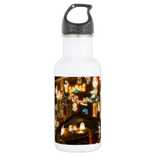 Kerstdecoratie in de openlucht waterfles