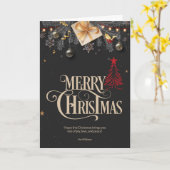 kerstdecoratie kaart (Gele Bloem)