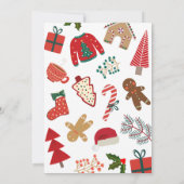 Kerstdecoratie leuke verjaardag kaart (Achterkant)