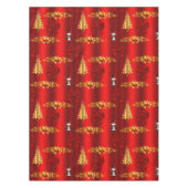 Kerstdecoratie op rood tafelkleed (Voorkant)