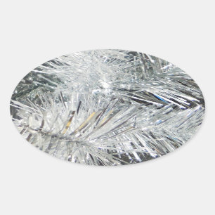 kerstdecoratie ovale sticker