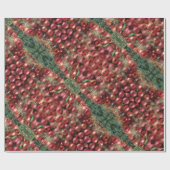 Kerstdecoratie Red Baubles Fir Kaleidoscopic Cadeaupapier (Vlak)