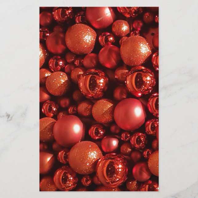 Kerstdecoratie Rode Baubles (Voorkant)