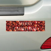 Kerstdecoratie Rode Baubles Bumpersticker (Op auto)