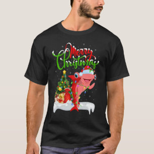 Kerstdecoratie Santa Hammerhead Shark Kerstmis T-shirt
