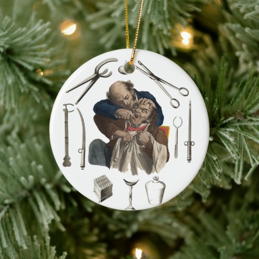 kerstdecoratie tandheelkundig kantoor keramisch ornament (Boom)
