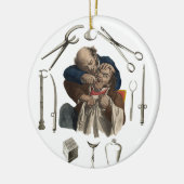 kerstdecoratie tandheelkundig kantoor keramisch ornament (Links)