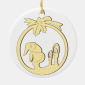 Kerstdecoratie te schorsen keramisch ornament (Achterkant)