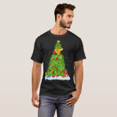 Kerstdecoratie verlicht Kerstmis kerstmis Giraffe T-shirt (Voorkant volledig)