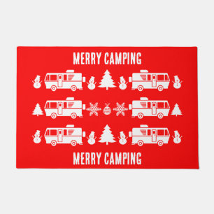 Kerstdecoratie voor camper deurmat