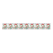 Kerstdecoratief lint, Kerstman Grosgrain Lint (Voorkant)