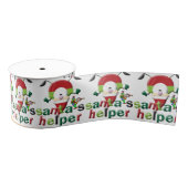 Kerstdecoratief lint, Kerstman Grosgrain Lint (Spoel)