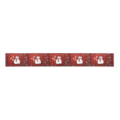 Kerstdecoratief lint, Snowman Grosgrain Lint (Voorkant)