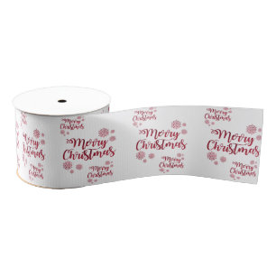 kerstdecoratief lint, vrolijk kerstfeest grosgrain lint