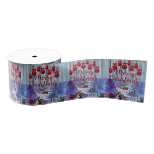 kerstdecoratief lint, vrolijk kerstfeest grosgrain lint