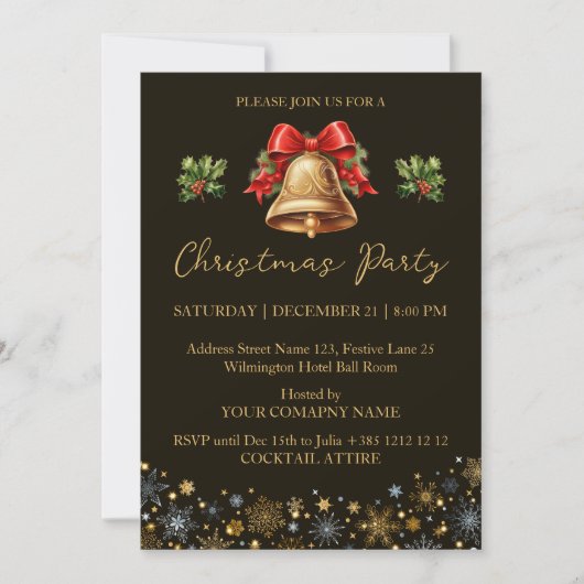 Kerstdecoraties Bedrijfspartij Kaart (Voorkant)