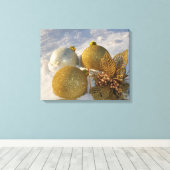 Kerstdecoraties canvas print (Insitu (Houten vloer))