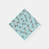 Kerstdecoraties en bomen onder sneeuw servet (Hoek)