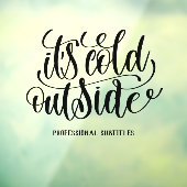Kerstdecoraties het is koud buiten raamsticker (Vel 3)