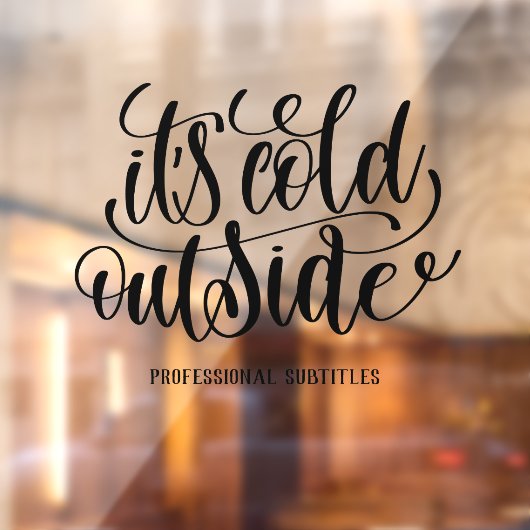 Kerstdecoraties het is koud buiten raamsticker (Vel 2)