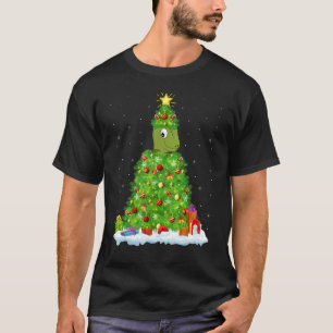 Kerstdecoraties Lichten Santa Chameleon Kerstmis T-shirt