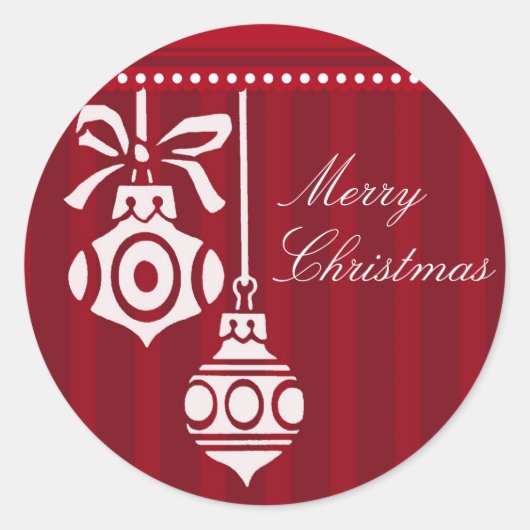 Kerstdecoraties Rode en witte Stickers (Voorkant)