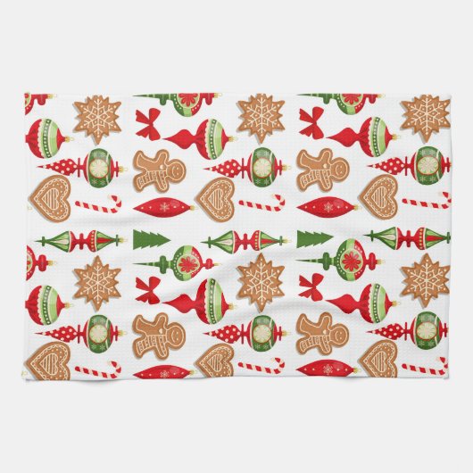 kerstdecoraties Snoep voor koekjeskoekjes Theedoek (Horizontaal)