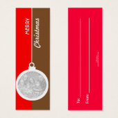 kerstdecoratieve bal mini visitekaartjes (Voorkant /achterkant)