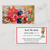 kerstdecorator aangepaste tekst Sjabloon Visitekaartje (Voorkant / Achterkant)