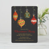 Kerstdecorpties Baubles Party Corporate Kaart (Staand voorkant)