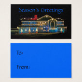 kerstdecorpties Gift Labels Visitekaartjes (Voorkant /achterkant)