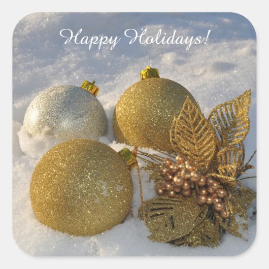 Kerstdecortatie aangepaste tekst stickers (Voorkant)