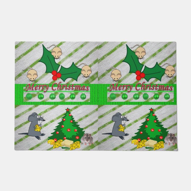 Kerstdedeur Mat Merry Kerstmis (Voorkant)