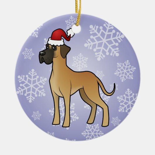 kerstdeen keramisch ornament (Voorkant)