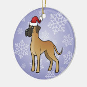 kerstdeen keramisch ornament (Links)