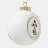 kerstDeense figuren Keramische Bal Ornament (Links)