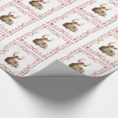 Kerstdeer Peppermint-Snoep — Verpakkingspapier Cadeaupapier (Hoek)