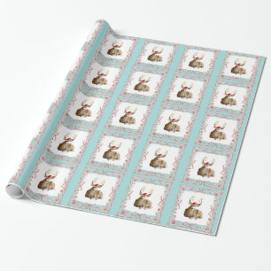Kerstdeer Peppermint-Snoep — Verpakkingspapier Cadeaupapier