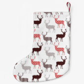 Kerstdeer / rendierdecoratief patroon kleine kerstsok (Achterkant)