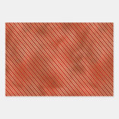Kerstdeer Stripes Patronen Red Gold Inpakpapier Vel (Voorkant 2)