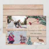 Kerstdeer Winter Multi-Photo Card Kaart (Voorkant / Achterkant)