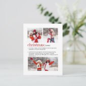 Kerstdefinitie 3 Foto Feestdagenkaart (Staand voorkant)