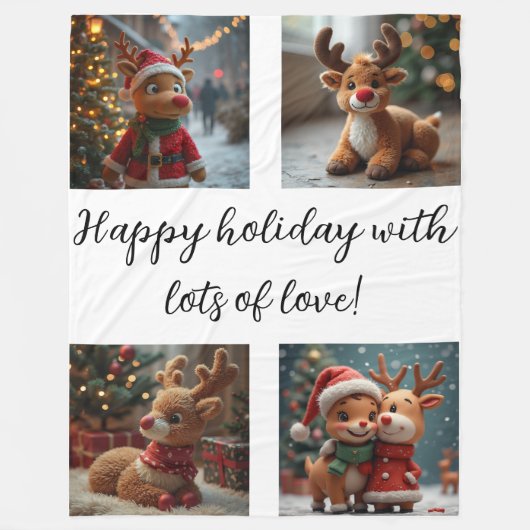 kerstdeken fleece deken (Voorkant)