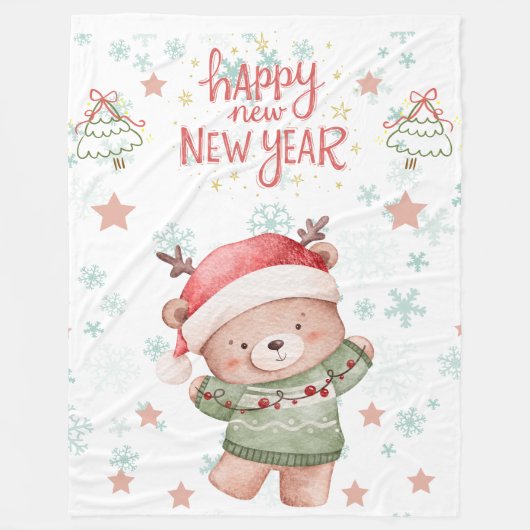 Kerstdeken Fleece Deken (Voorkant)