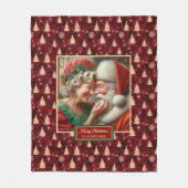 Kerstdeken Gooi  Mr & Mrs Claus Gif Fleece Deken (Voorkant)