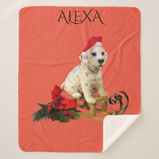 kerstdeken met een aangepaste naam. sherpa deken (Voorkant)