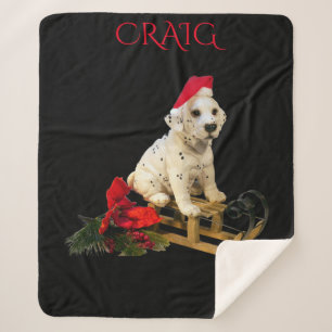 kerstdeken met een aangepaste naam. sherpa deken