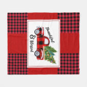 kerstdeken met  rode vrachtwagen fleece deken (Voorkant (Horizontaal))