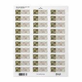 Kerstdekens retouradreslabel etiket (Full Sheet)