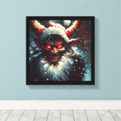Kerstdemon Krampus 1 Canvas Afdruk (Insitu (Houten vloer))